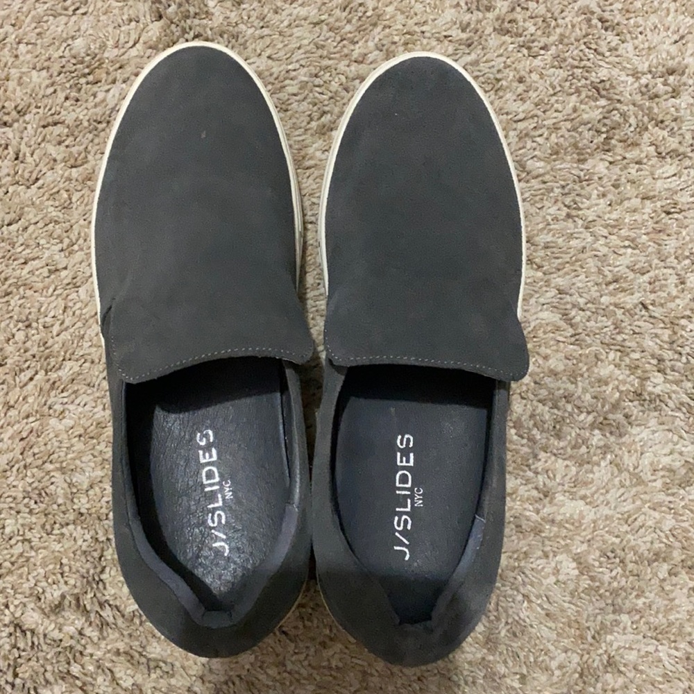 Gray J/SLIDES Slip on sneakers.  Only worn once.